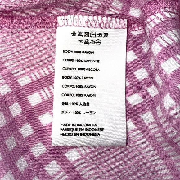 Faithful The Brand Edwina Pink Plaid Ruffled Puff long-Sleeve Mini Dress Size L - Picture 8 of 13